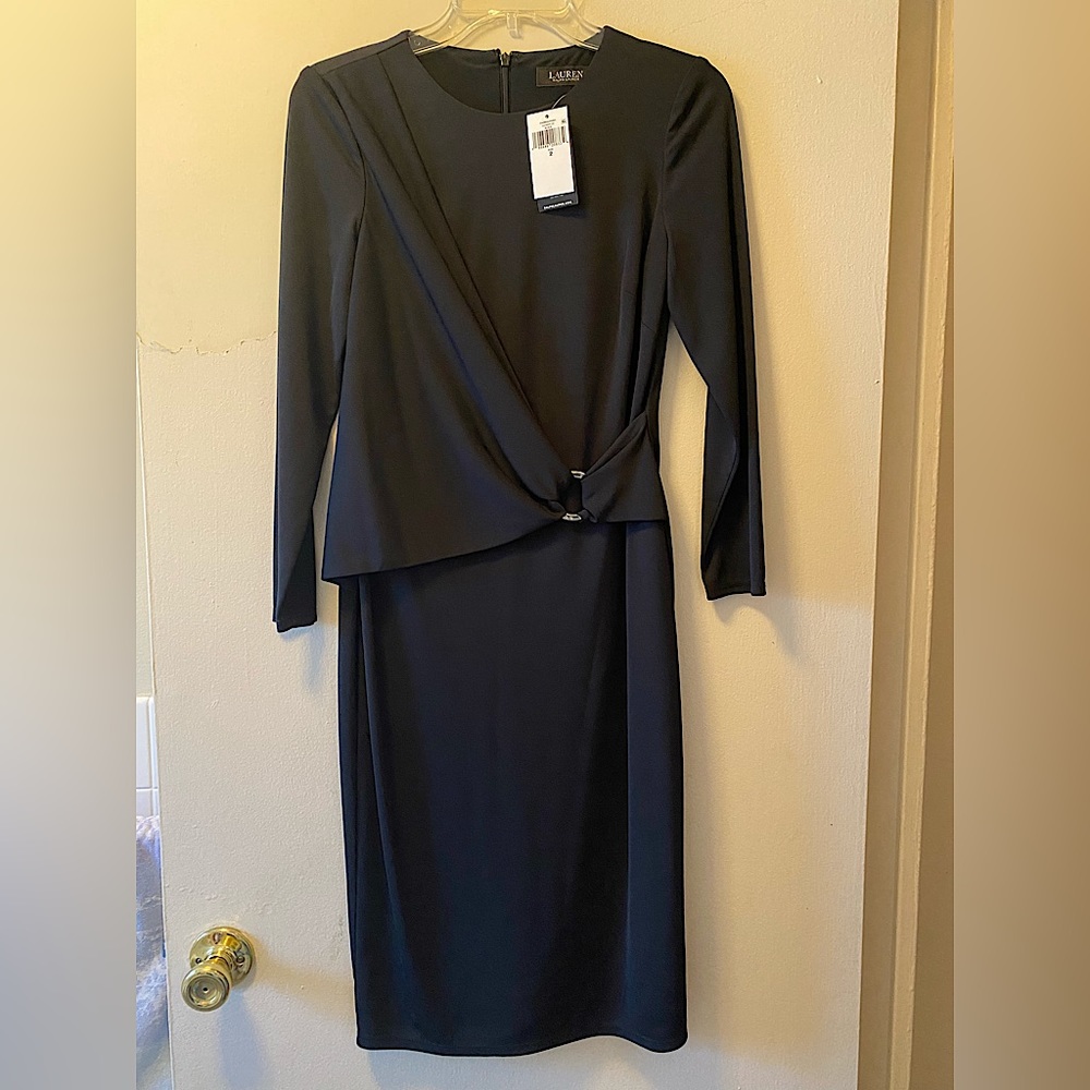 NEW WITH TAGS! Ralph Lauren dress midi long sleeve dress